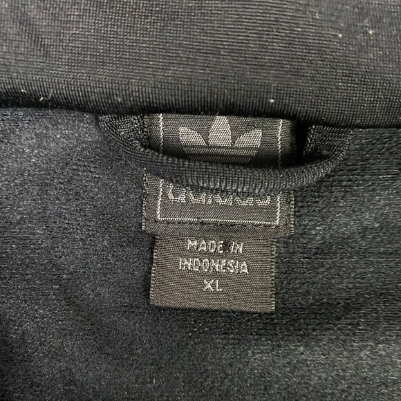 Vintage Y2K 2000s Adidas Track Jacket Men's XL Black 3 Stripes Trefoil Firebird - Picture 8 of 12